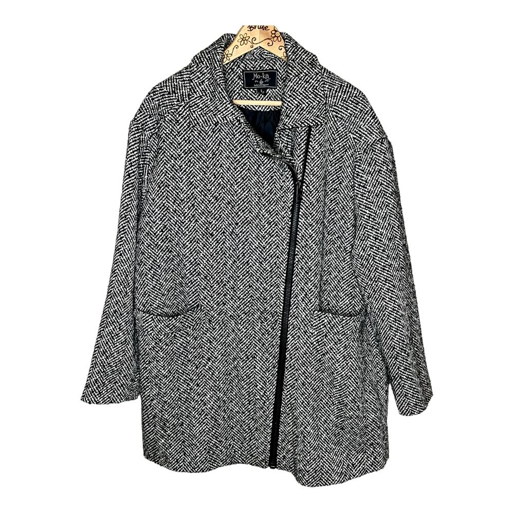 Mo-Ka Tweed Coat by Santa Fe Apparel Size Large E4-31